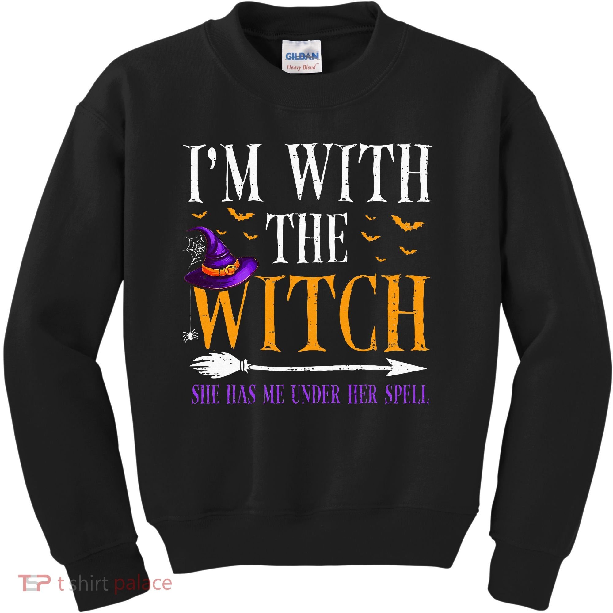 Halloween Matching Couples Costume IM With The Witch Kids Sweatshirt