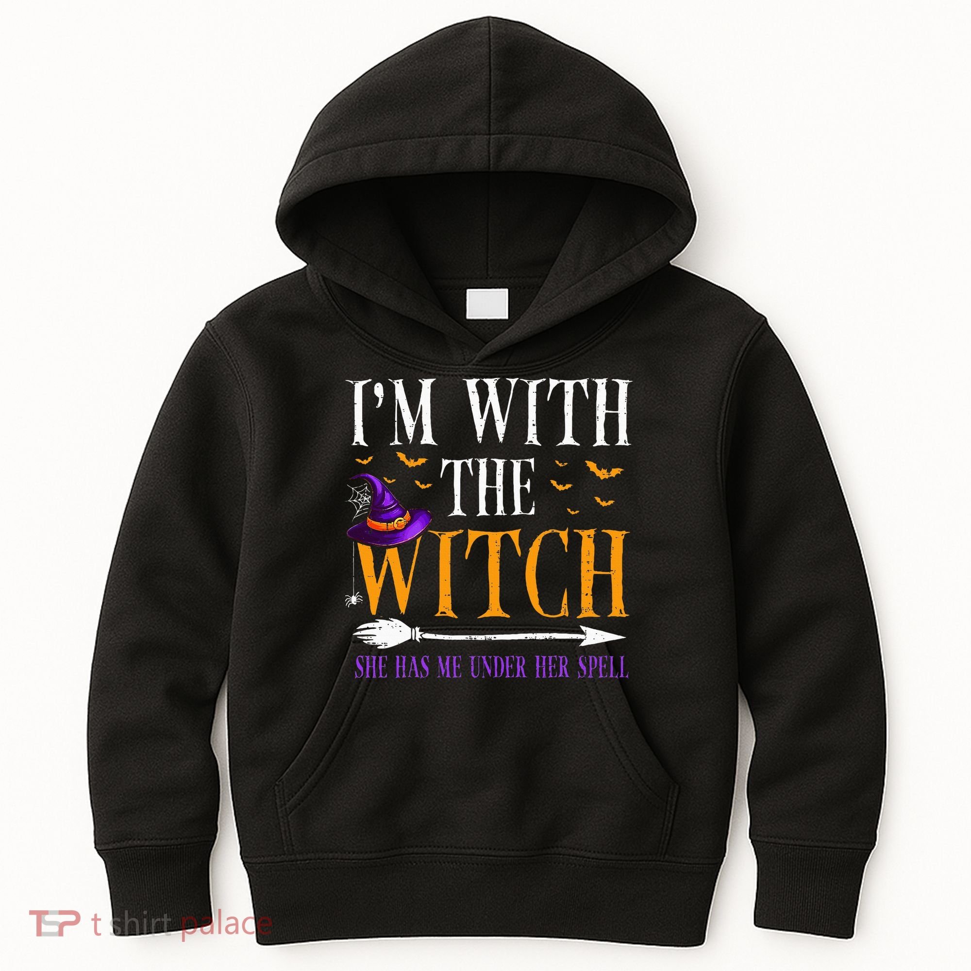 Halloween Matching Couples Costume IM With The Witch Kids Hoodie