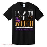 Halloween Matching Couples Costume IM With The Witch Kids T-Shirt thumb 0