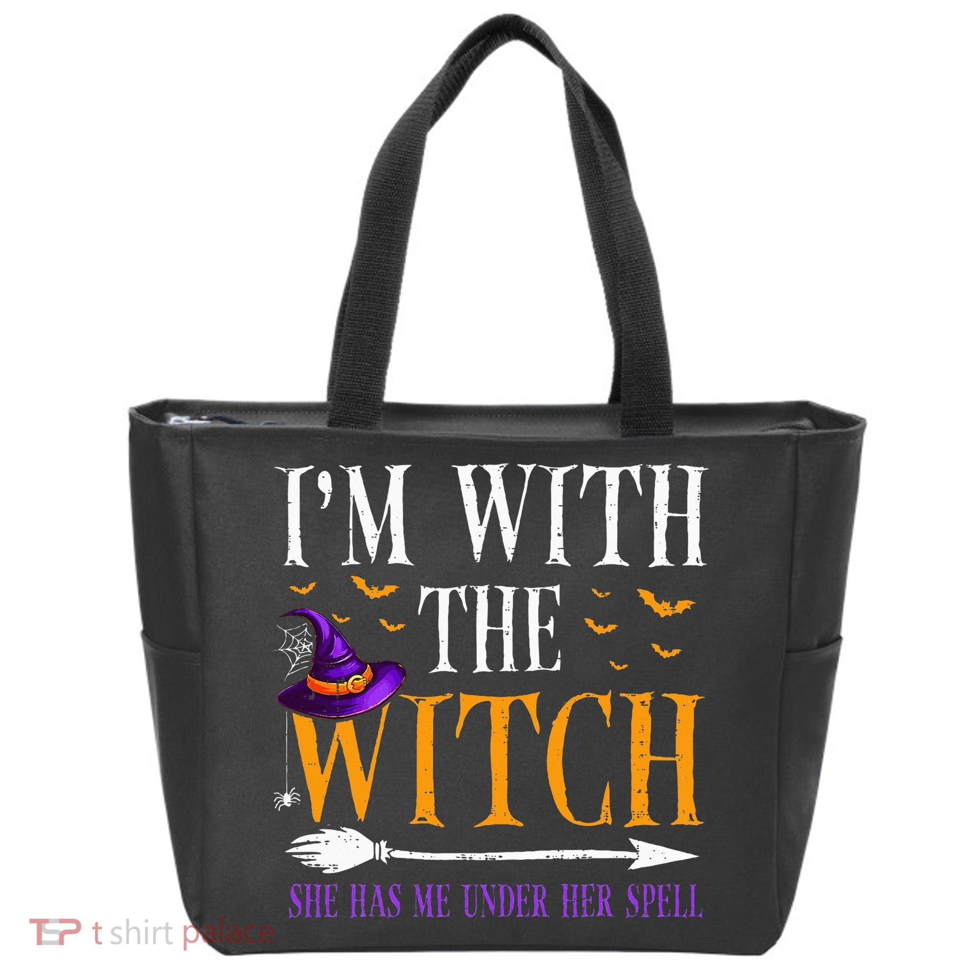 Halloween Matching Couples Costume IM With The Witch Tote Bag