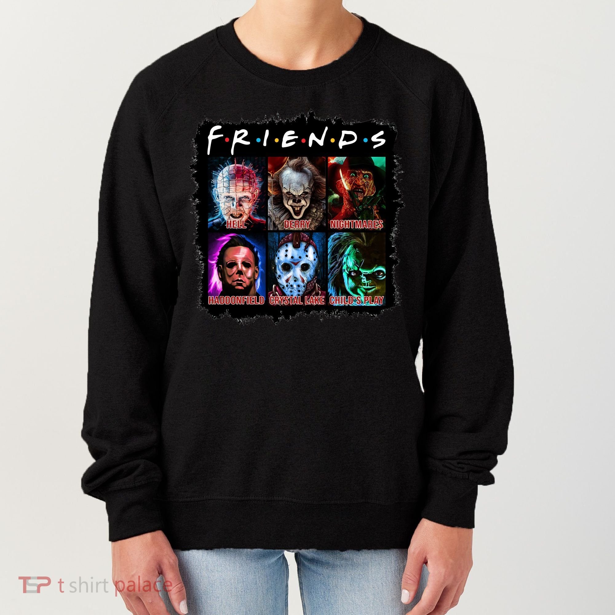 Horror Movie Character Halloween Friends Horror Fan Gift Women's Sweatshirt