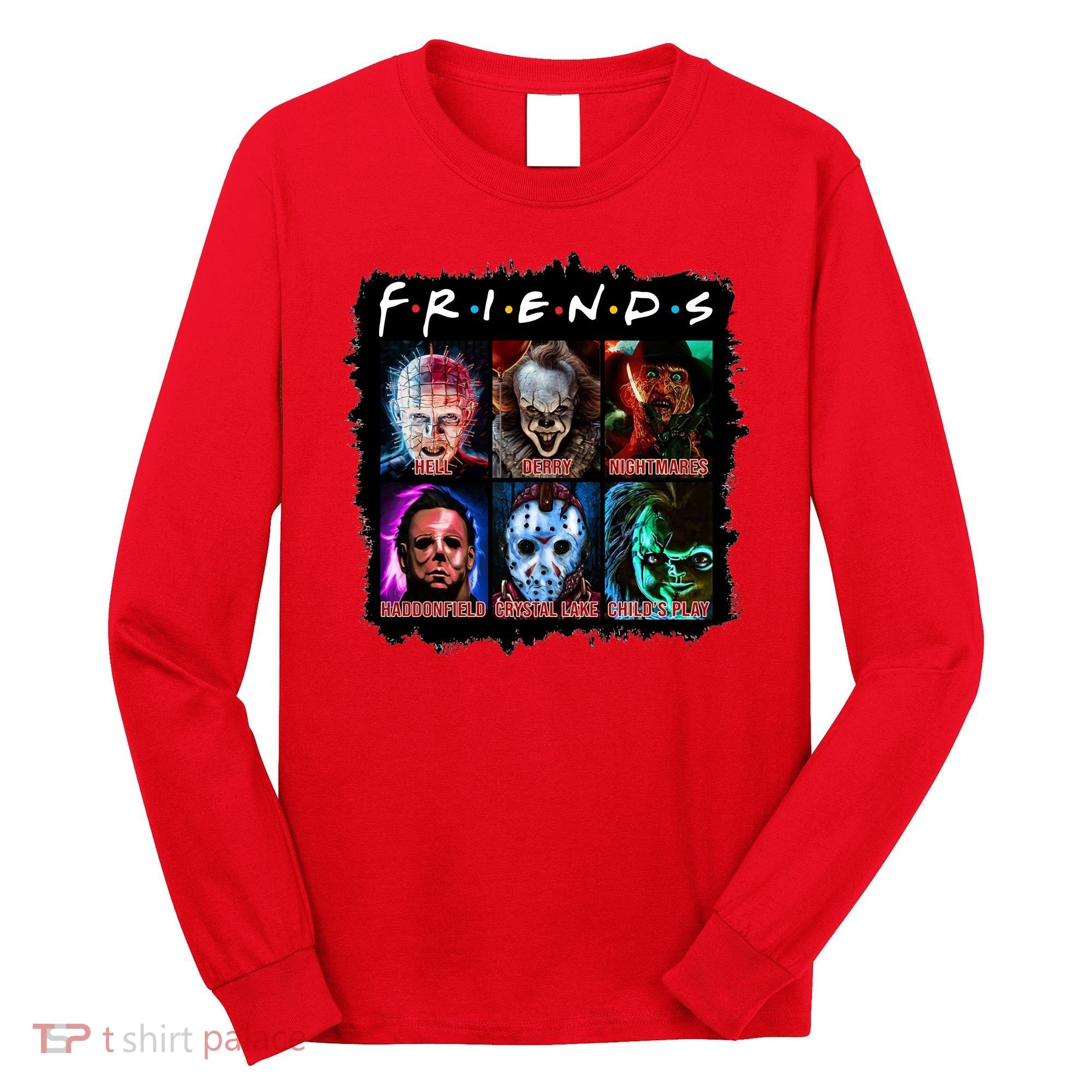Horror Movie Character Halloween Friends Horror Fan Gift Long Sleeve Shirt