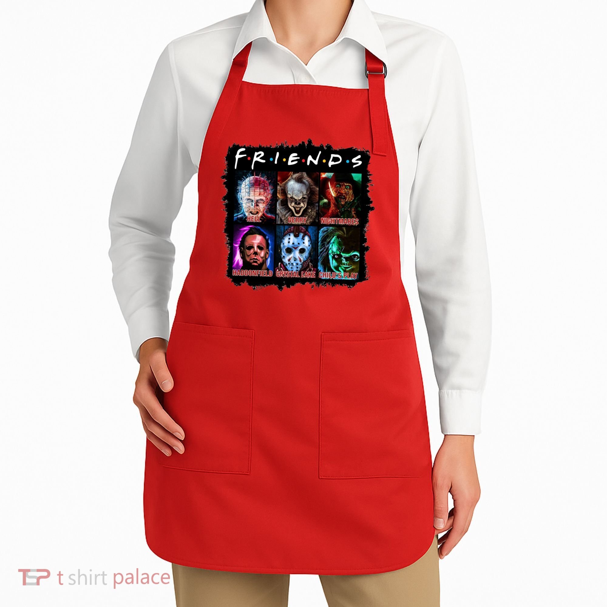 Horror Movie Character Halloween Friends Horror Fan Gift Apron