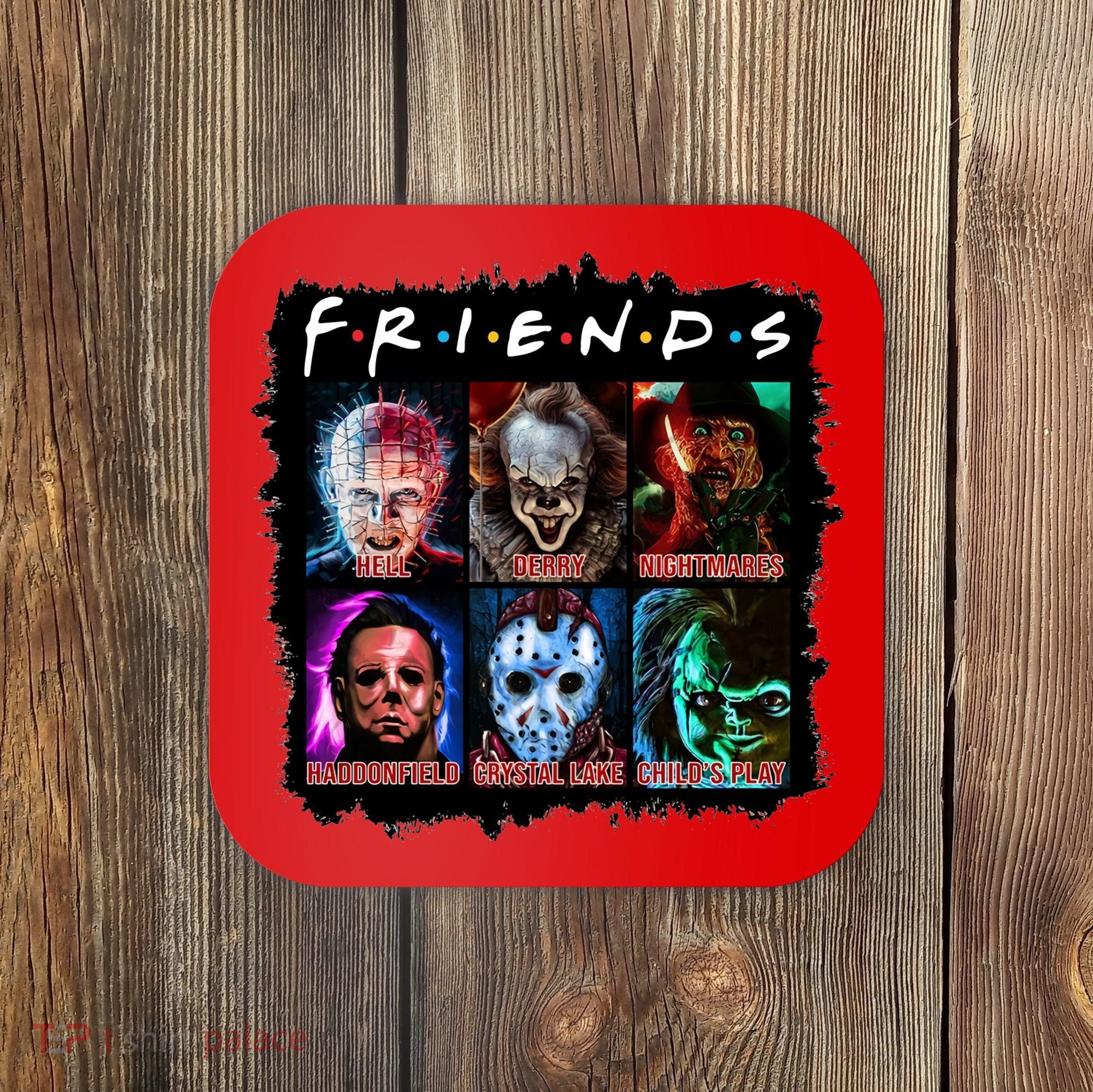 Horror Movie Character Halloween Friends Horror Fan Gift Coaster