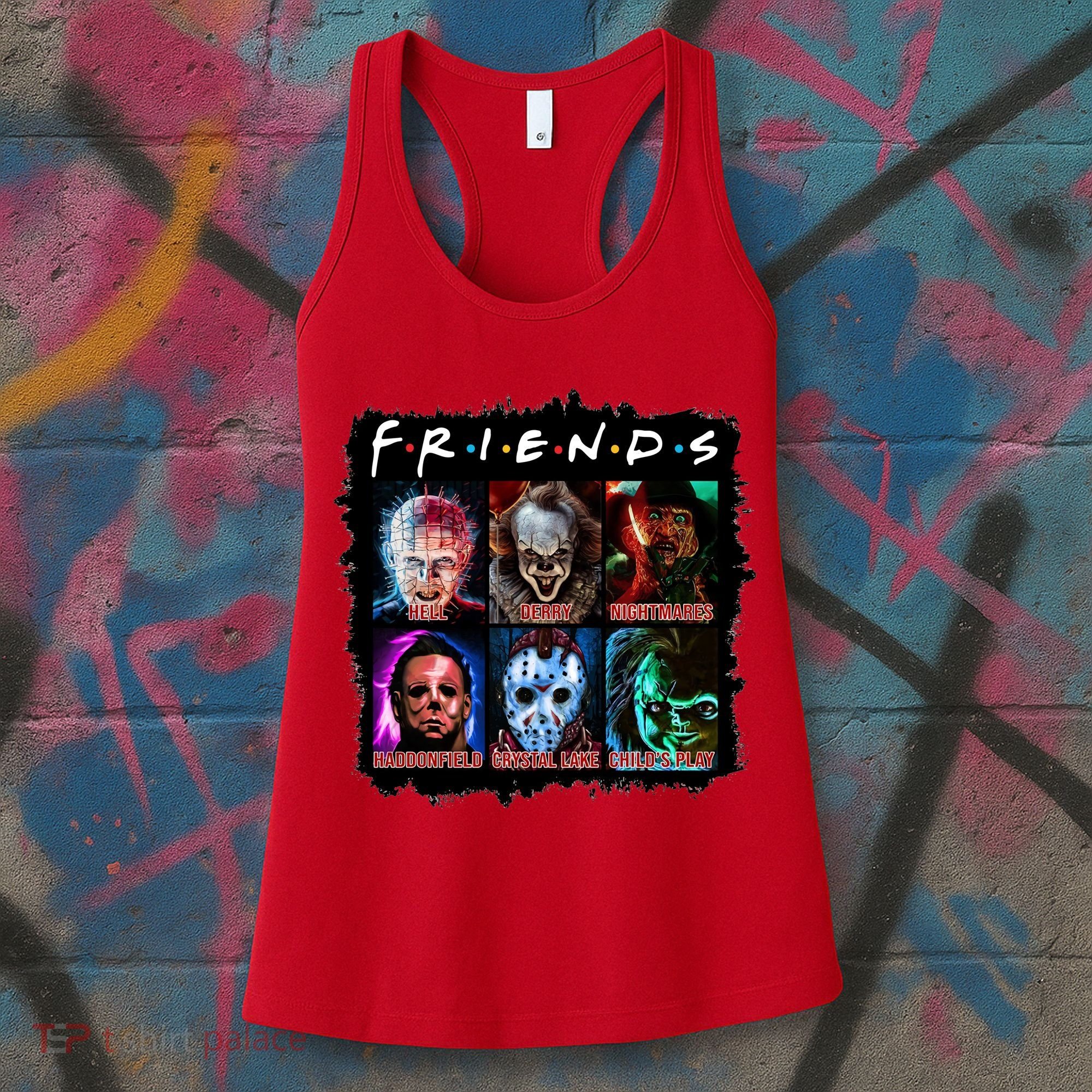 Horror Movie Character Halloween Friends Horror Fan Gift Women's Tank Top
