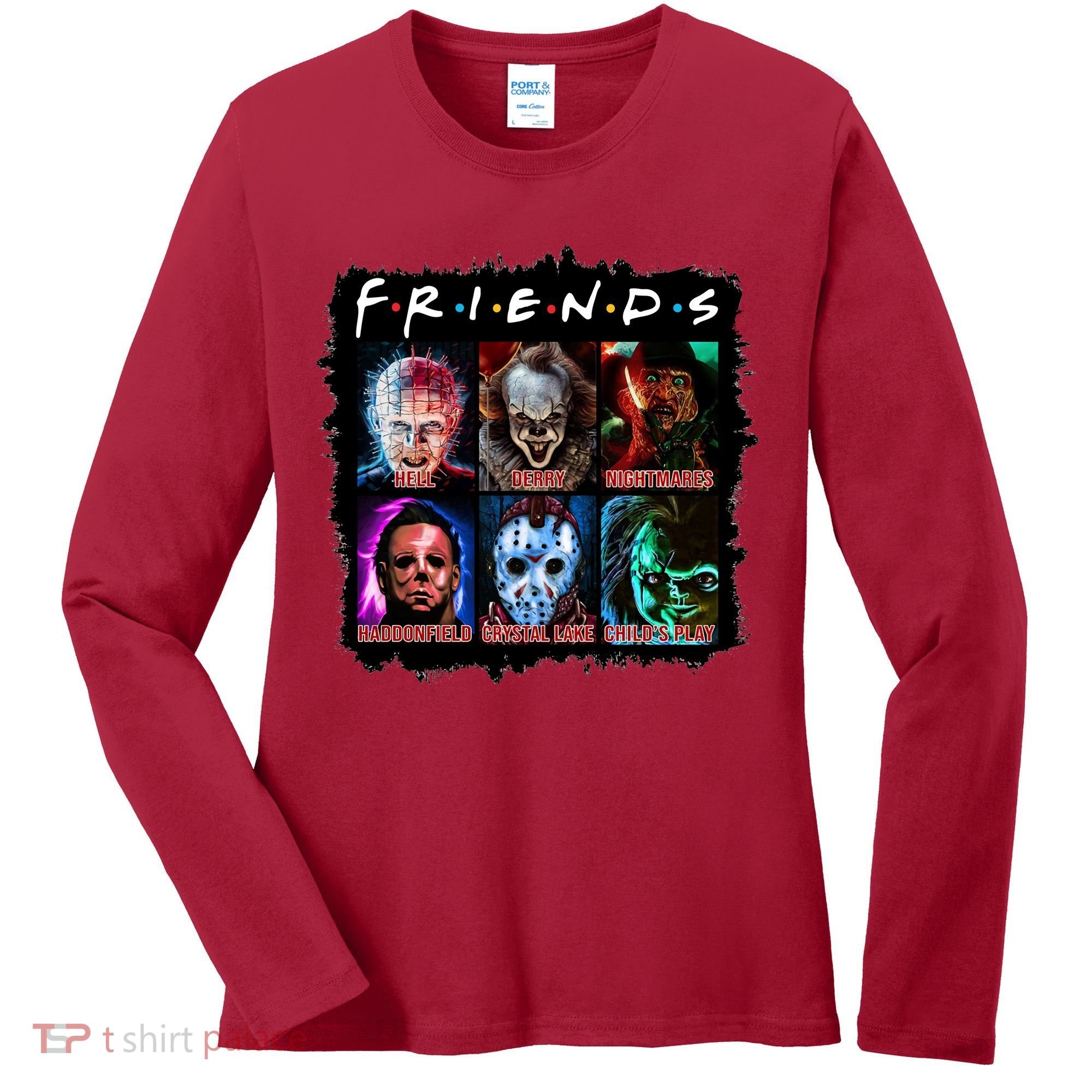 Horror Movie Character Halloween Friends Horror Fan Gift Women's Long Sleeve Shirt