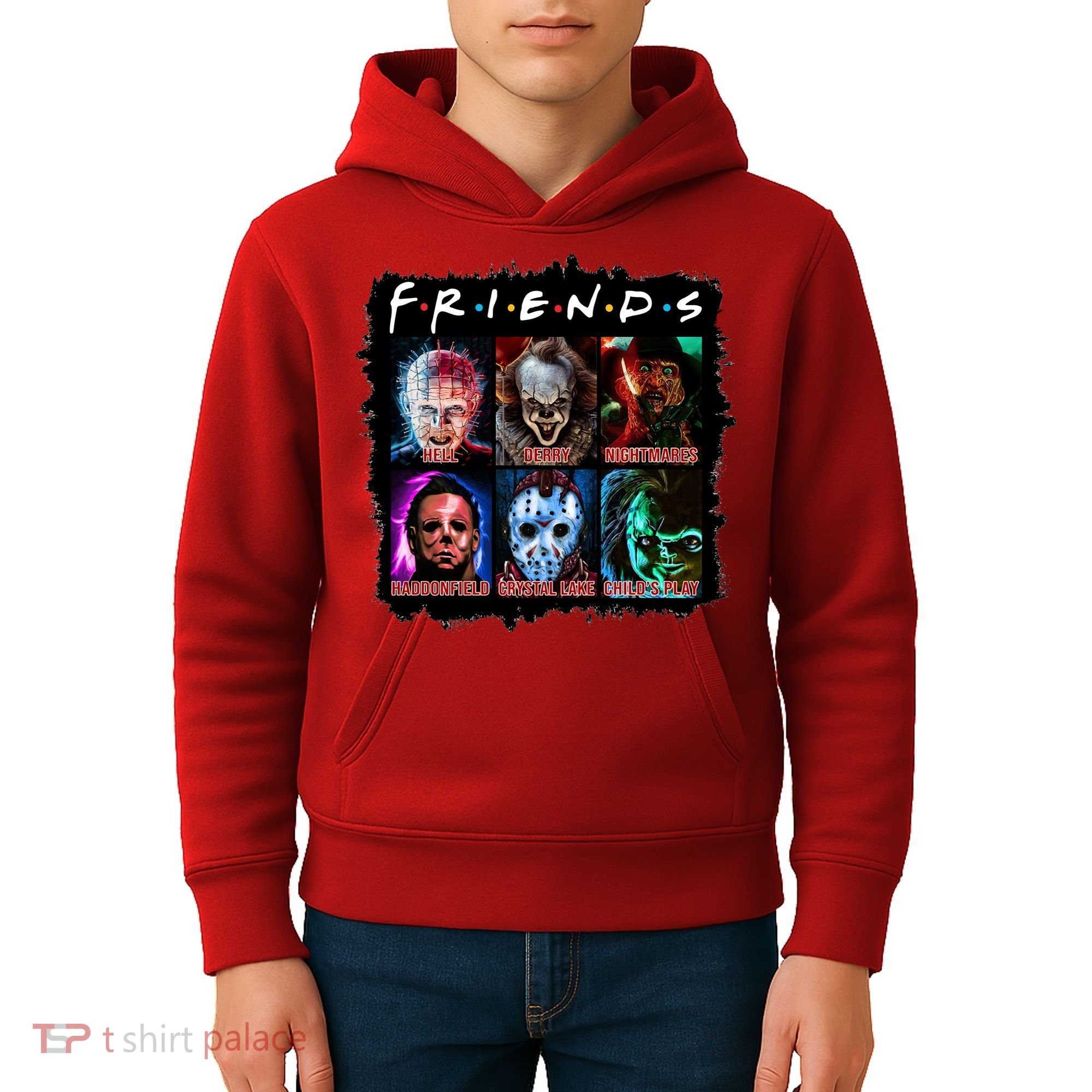 Horror Movie Character Halloween Friends Horror Fan Gift Kids Hoodie