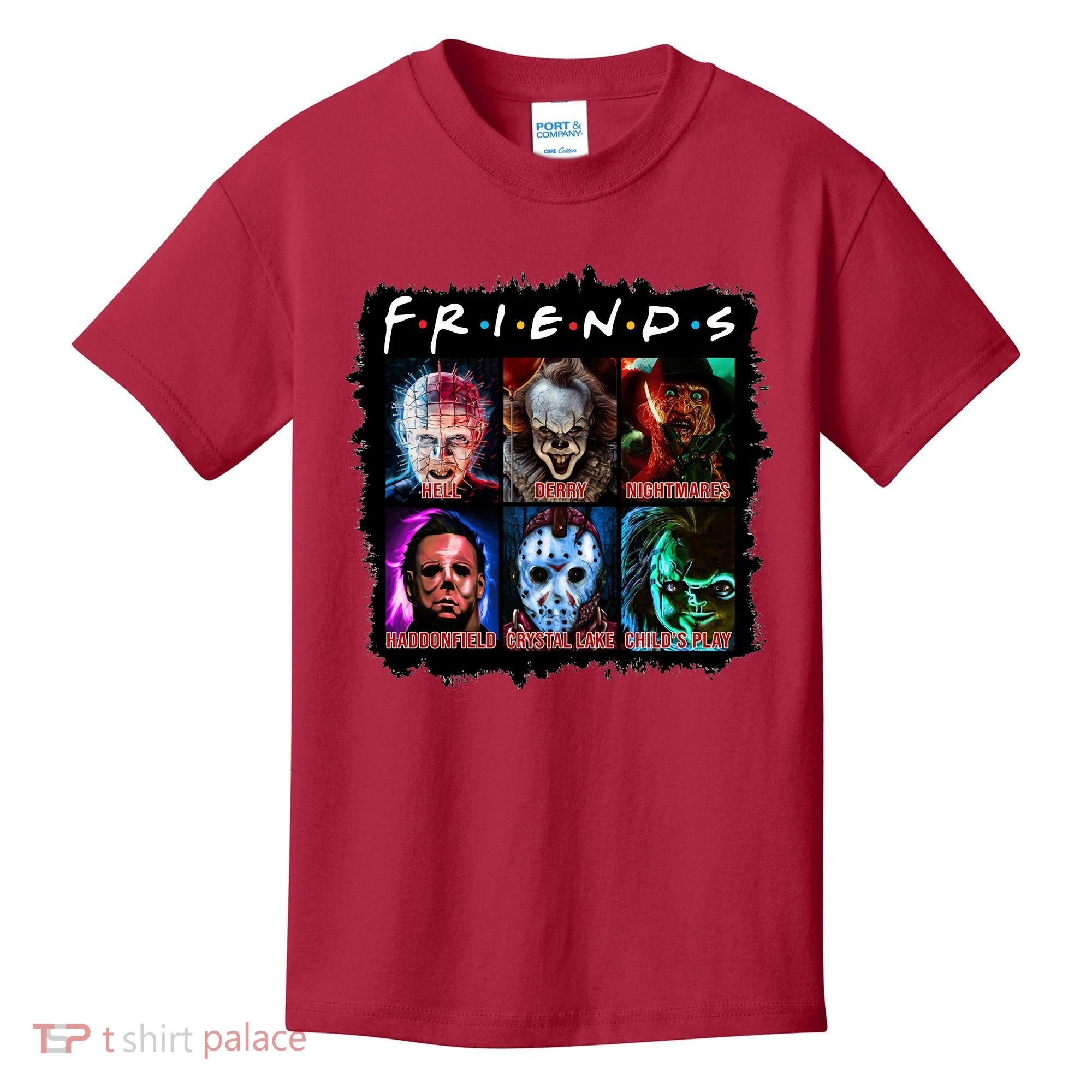 Horror Movie Character Halloween Friends Horror Fan Gift Kids T-Shirt