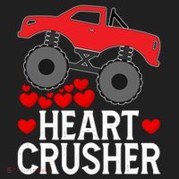 Heart Monstergifttruck Crusher Valentines Day Cute Cool Gift Beanie thumb 2