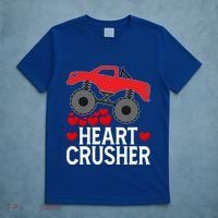 Heart Monstergifttruck Crusher Valentines Day Cute Cool Gift T-Shirt thumb 5