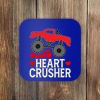 Heart Monstergifttruck Crusher Valentines Day Cute Cool Gift Coaster thumb 0