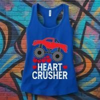 Heart Monstergifttruck Crusher Valentines Day Cute Cool Gift Women's Tank Top thumb 3