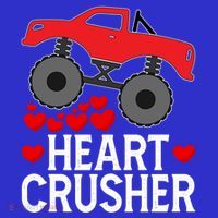 Heart Monstergifttruck Crusher Valentines Day Cute Cool Gift Baby Bodysuit thumb 2