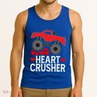 Heart Monstergifttruck Crusher Valentines Day Cute Cool Gift Tank Top thumb 3