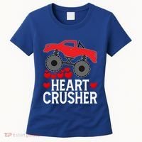 Heart Monstergifttruck Crusher Valentines Day Cute Cool Gift Women's T-Shirt thumb 0