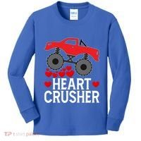 Heart Monstergifttruck Crusher Valentines Day Cute Cool Gift Kids Long Sleeve Shirt thumb 0