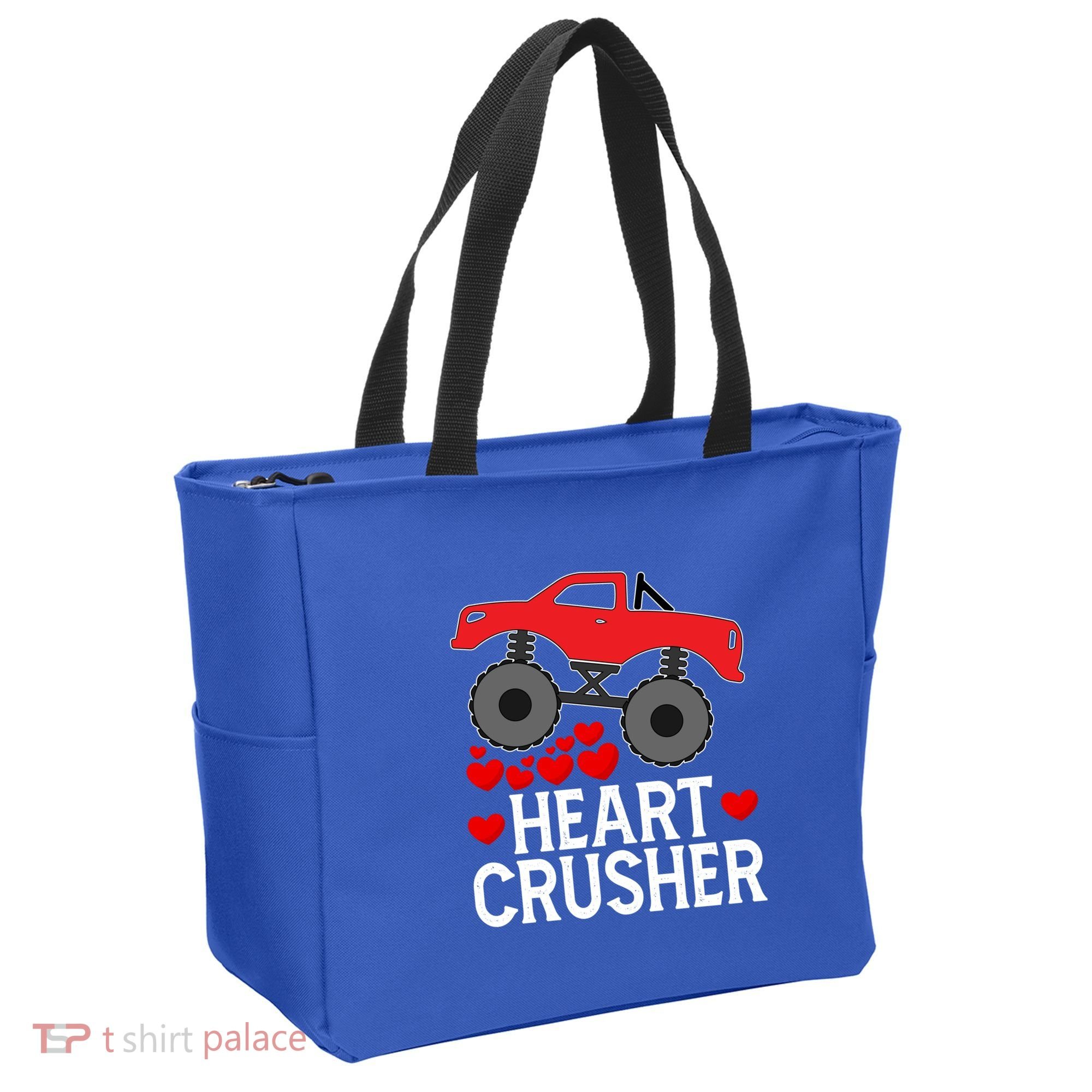 Heart Monstergifttruck Crusher Valentines Day Cute Cool Gift Tote Bag