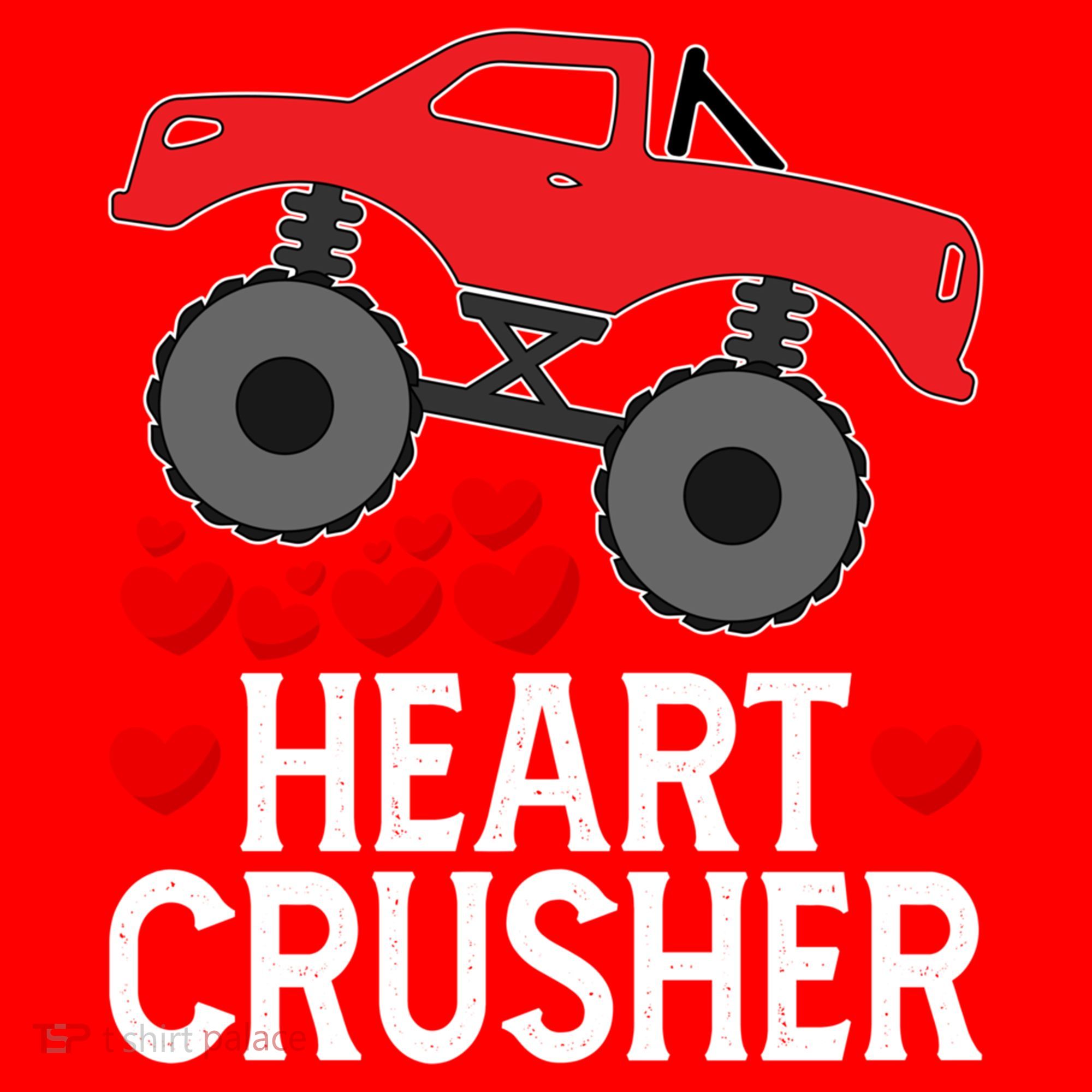 Heart Monstergifttruck Crusher Valentines Day Cute Cool Gift Santa Hat