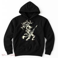 Heavy Metal Cats Gift Clothing Guitar Playing Cat Gothic Hoodie thumb 0