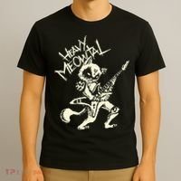Heavy Metal Cats Gift Clothing Guitar Playing Cat Gothic T-Shirt thumb 3