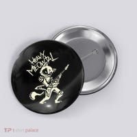 Heavy Metal Cats Gift Clothing Guitar Playing Cat Gothic Button thumb 0