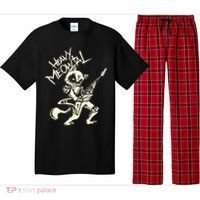 Heavy Metal Cats Gift Clothing Guitar Playing Cat Gothic Pajama Set thumb 0