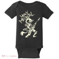Heavy Metal Cats Gift Clothing Guitar Playing Cat Gothic Baby Bodysuit thumb 0