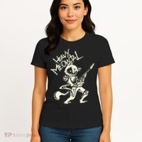 Heavy Metal Cats Gift Clothing Guitar Playing Cat Gothic Women's T-Shirt thumb 4
