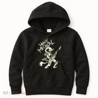Heavy Metal Cats Gift Clothing Guitar Playing Cat Gothic Kids Hoodie thumb 0