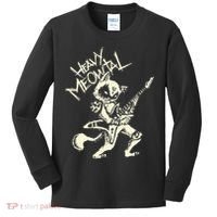 Heavy Metal Cats Gift Clothing Guitar Playing Cat Gothic Kids Long Sleeve Shirt thumb 0
