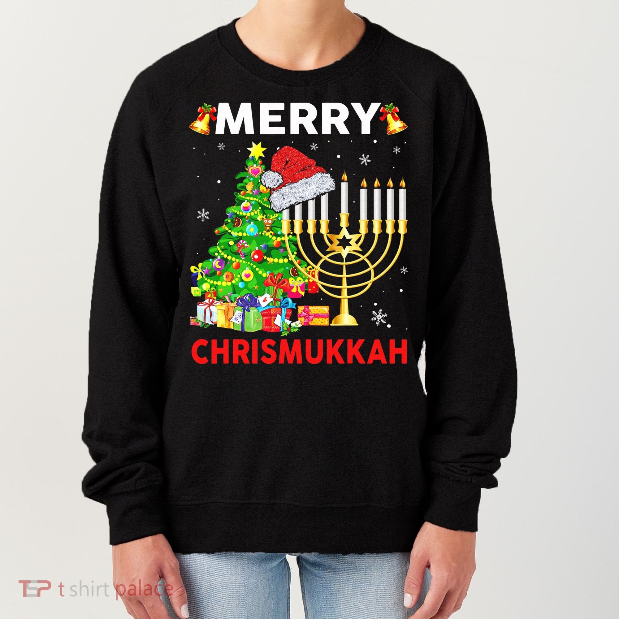 Hanukkah Merry Christmas Chrismukkah Ugly Sweater Women's Sweatshirt