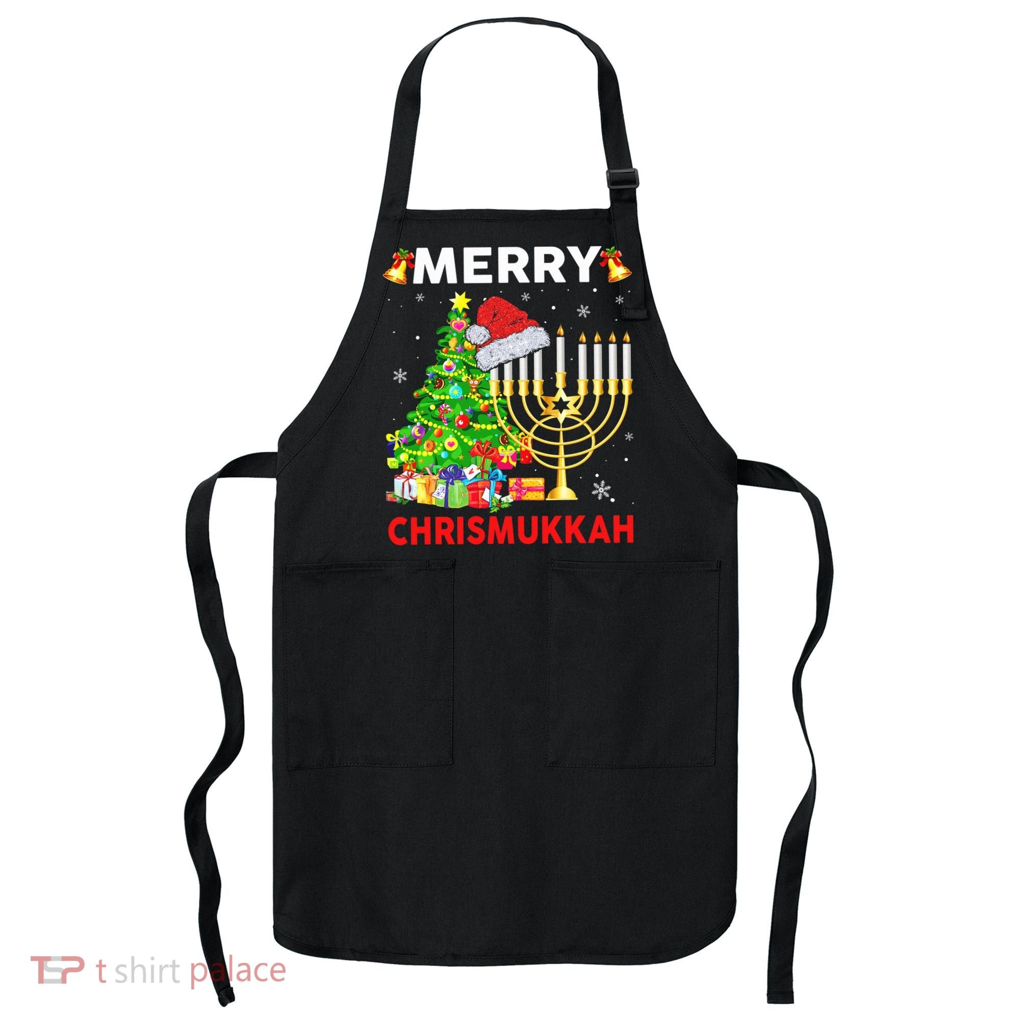 Hanukkah Merry Christmas Chrismukkah Ugly Sweater Apron