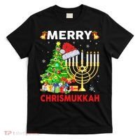 Hanukkah Merry Christmas Chrismukkah Ugly Sweater T-Shirt thumb 0