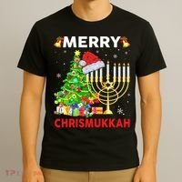 Hanukkah Merry Christmas Chrismukkah Ugly Sweater T-Shirt thumb 3