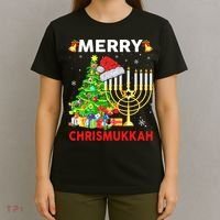 Hanukkah Merry Christmas Chrismukkah Ugly Sweater T-Shirt thumb 4
