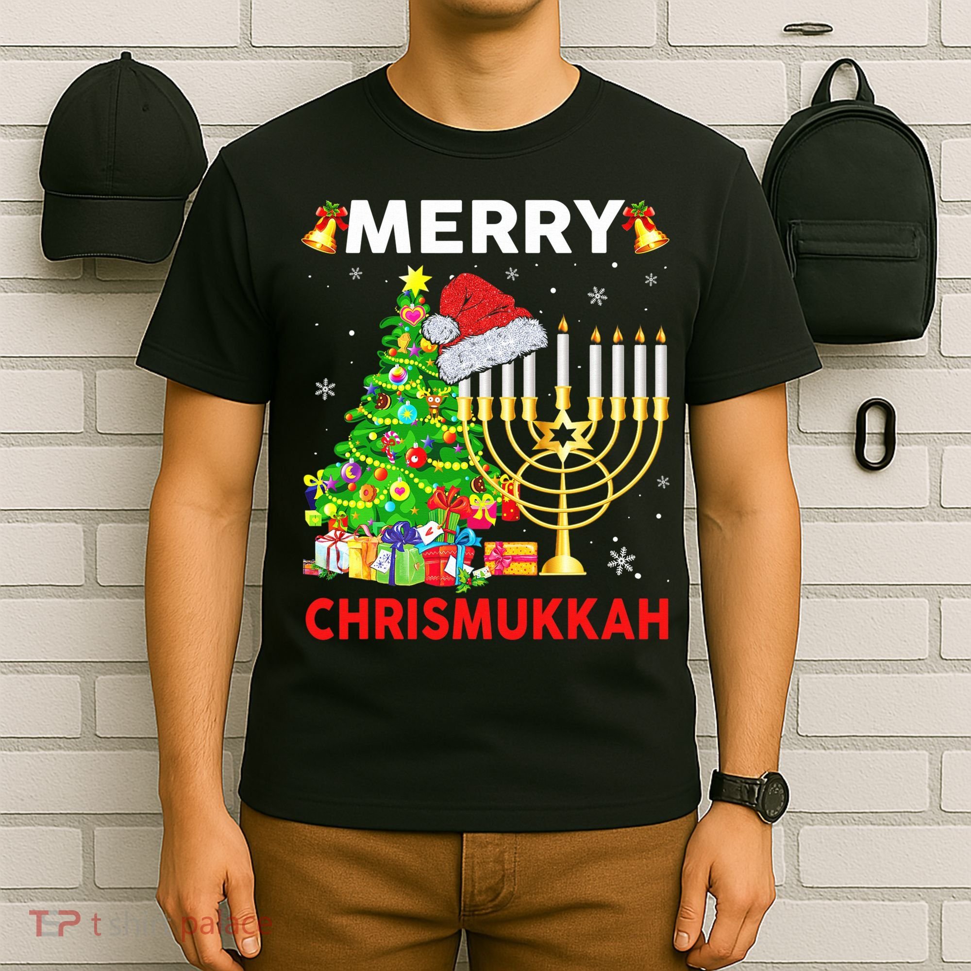 Hanukkah Merry Christmas Chrismukkah Ugly Sweater T-Shirt