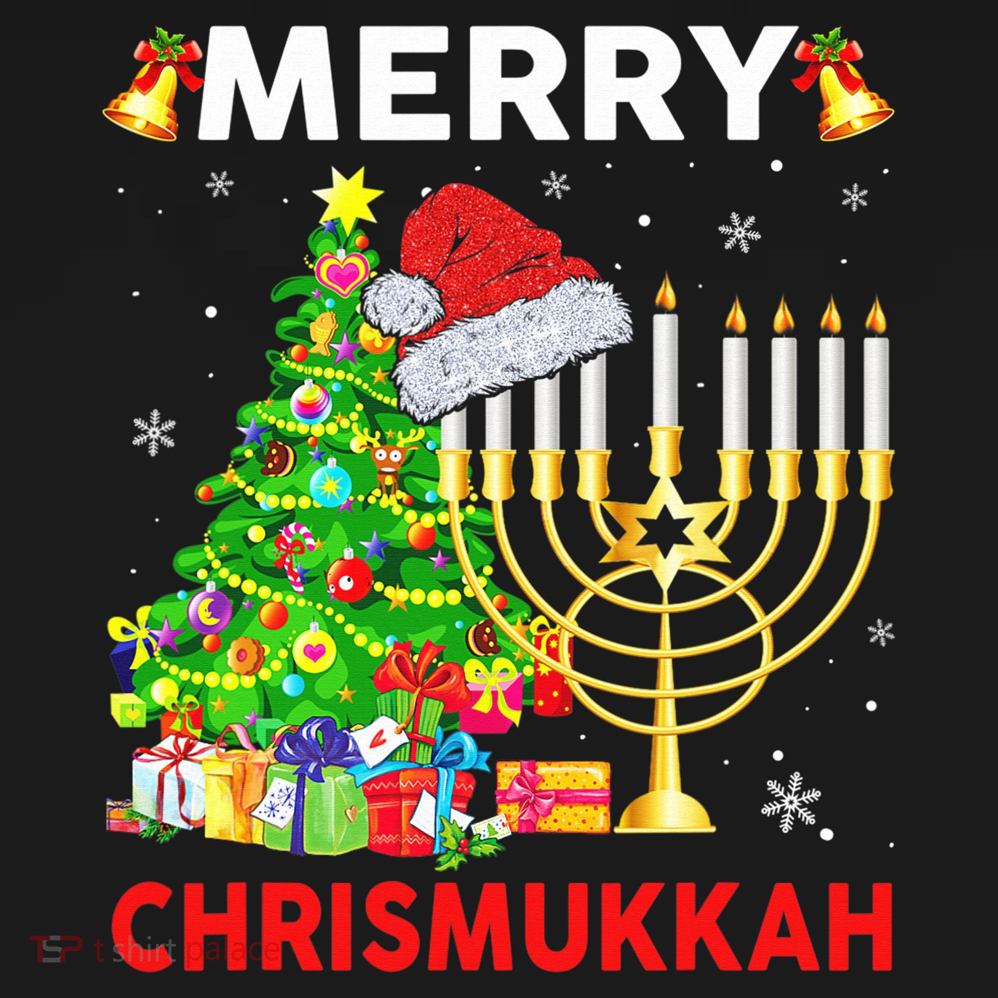 Hanukkah Merry Christmas Chrismukkah Ugly Sweater T-Shirt