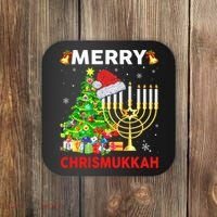 Hanukkah Merry Christmas Chrismukkah Ugly Sweater Coaster thumb 0