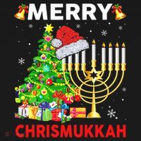 Hanukkah Merry Christmas Chrismukkah Ugly Sweater Polo thumb 3