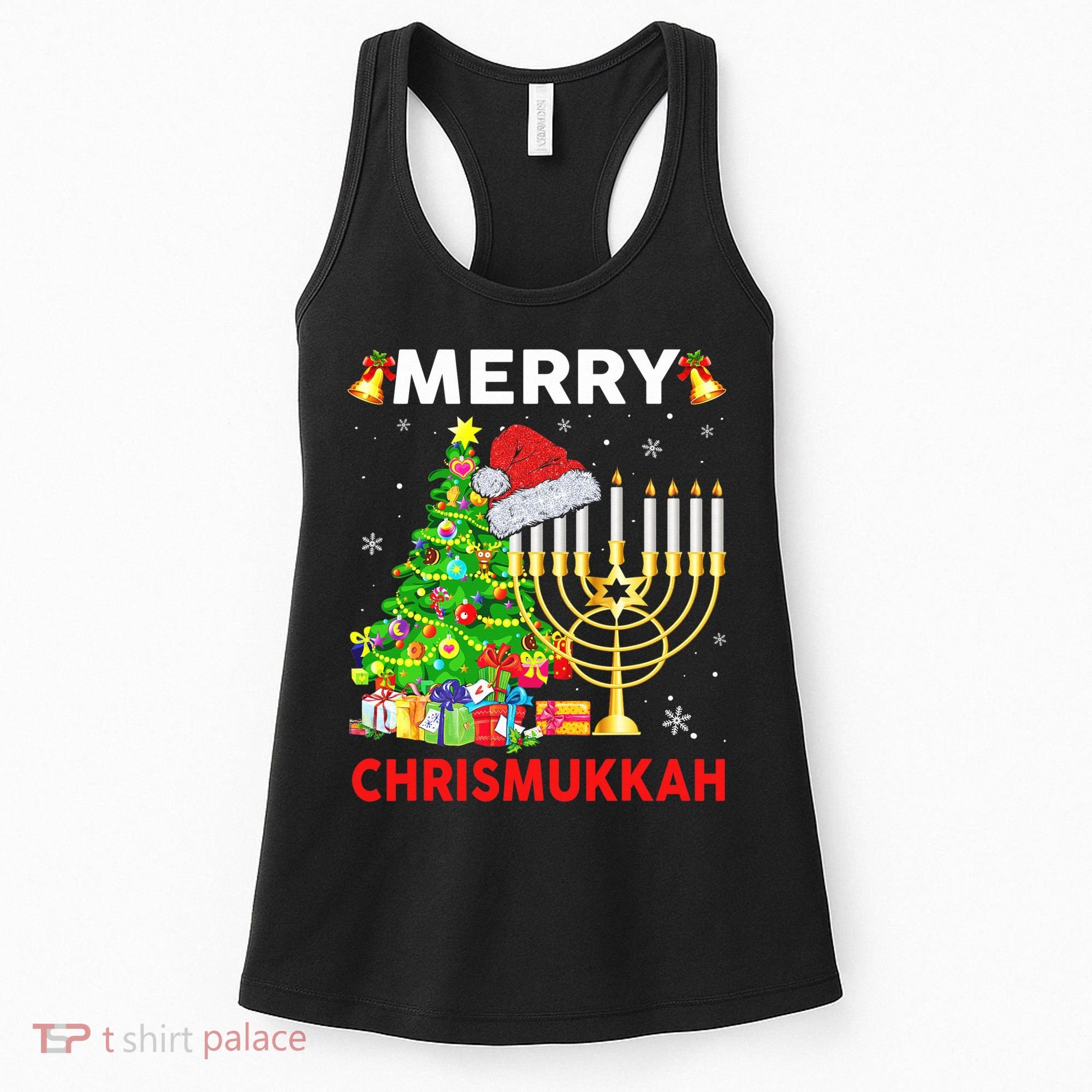 Hanukkah Merry Christmas Chrismukkah Ugly Sweater Women's Tank Top