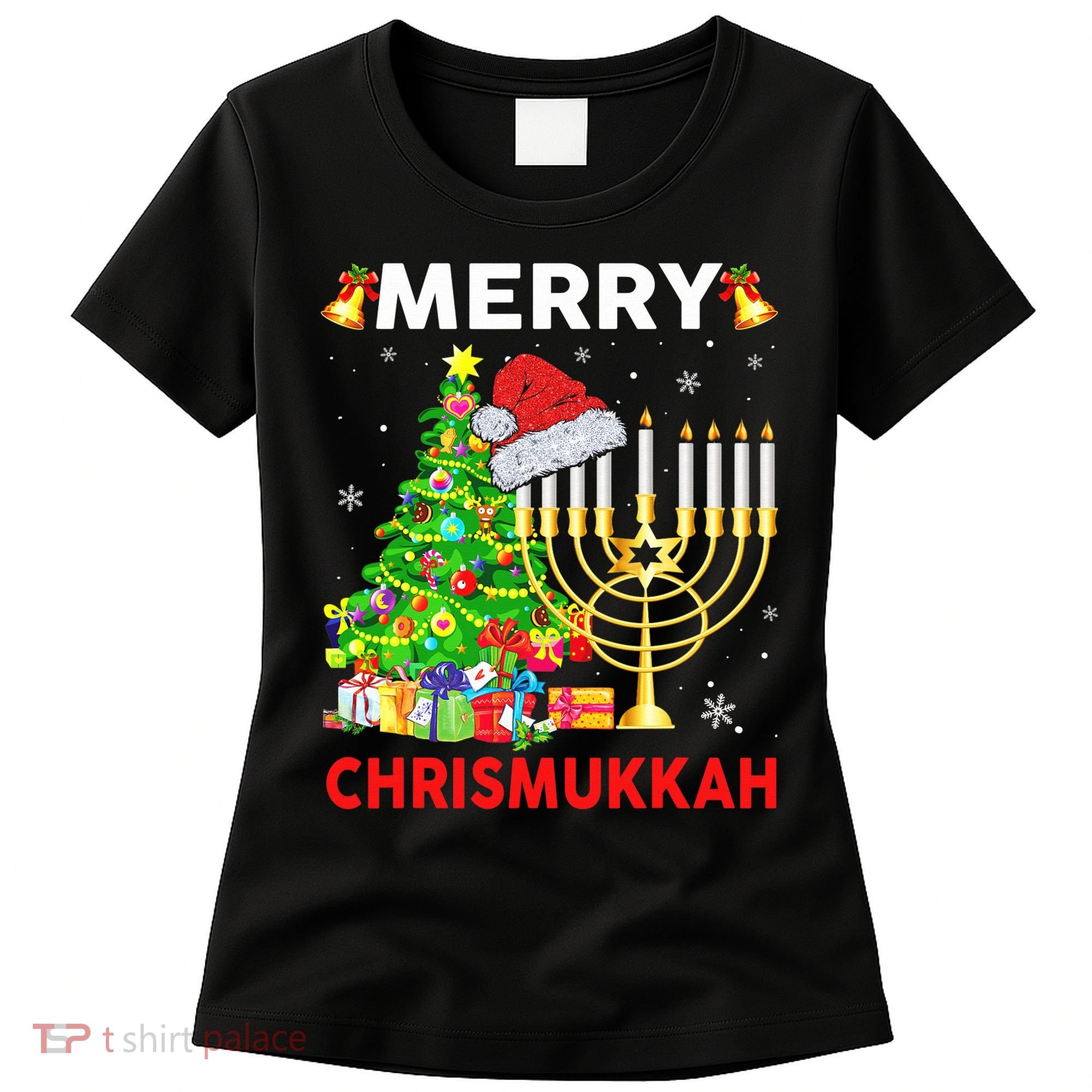Hanukkah Merry Christmas Chrismukkah Ugly Sweater Women's T-Shirt