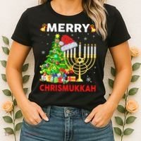 Hanukkah Merry Christmas Chrismukkah Ugly Sweater Women's T-Shirt thumb 2
