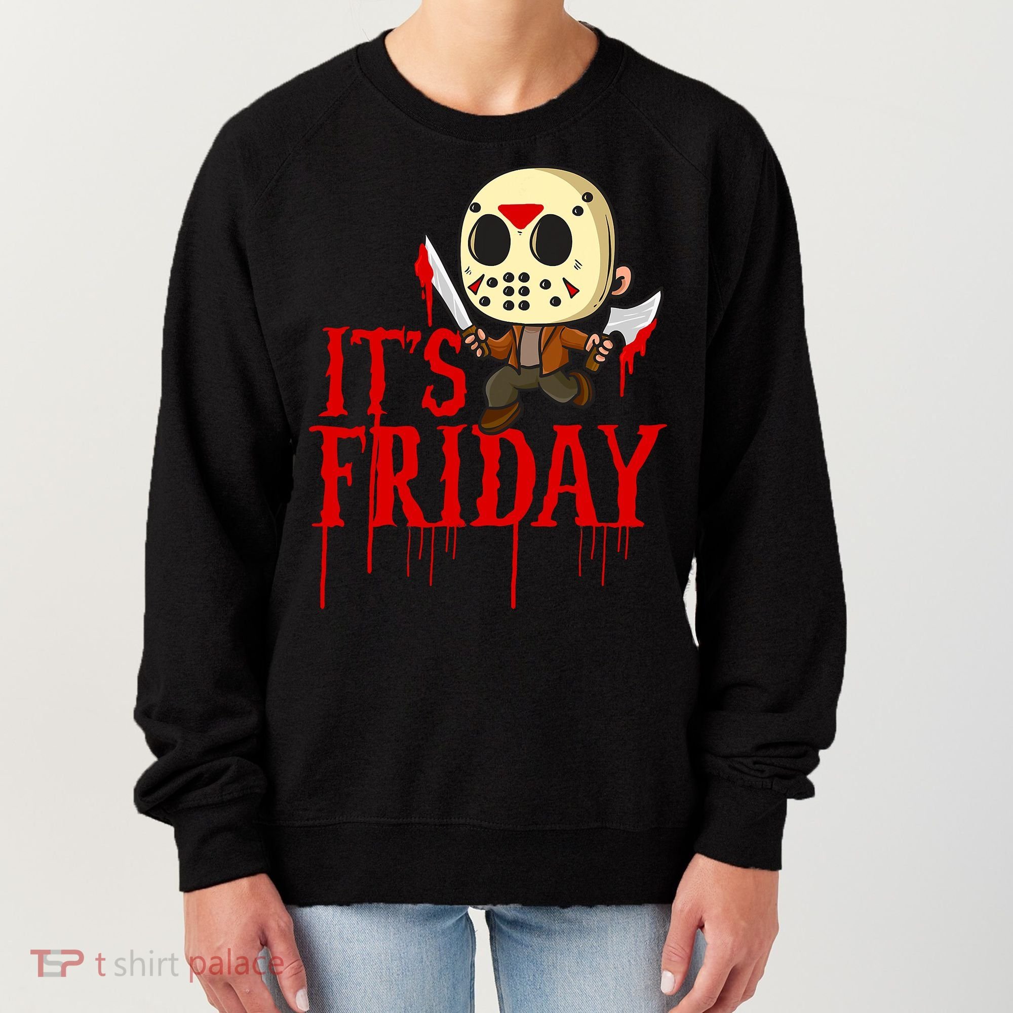 Horror Movie Characters Spooky Friday Halloween Women's Sweatshirt