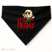 Horror Movie Characters Spooky Friday Halloween USA-Made Doggie Bandana thumb 0