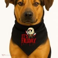 Horror Movie Characters Spooky Friday Halloween USA-Made Doggie Bandana thumb 1
