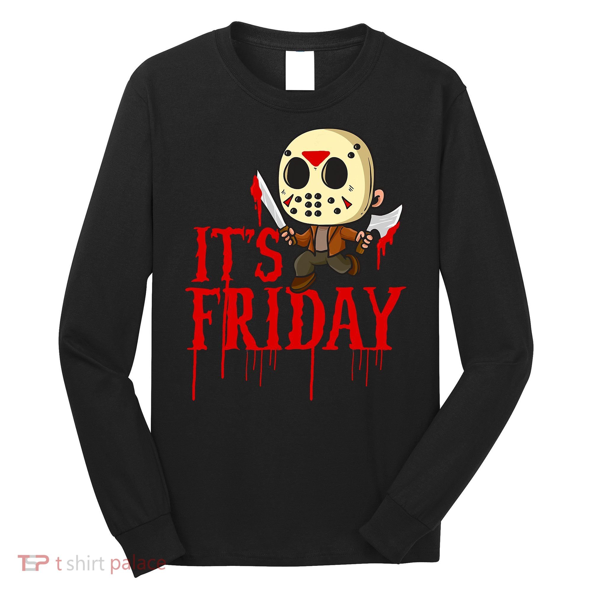 Horror Movie Characters Spooky Friday Halloween Long Sleeve Shirt