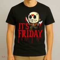Horror Movie Characters Spooky Friday Halloween T-Shirt thumb 3