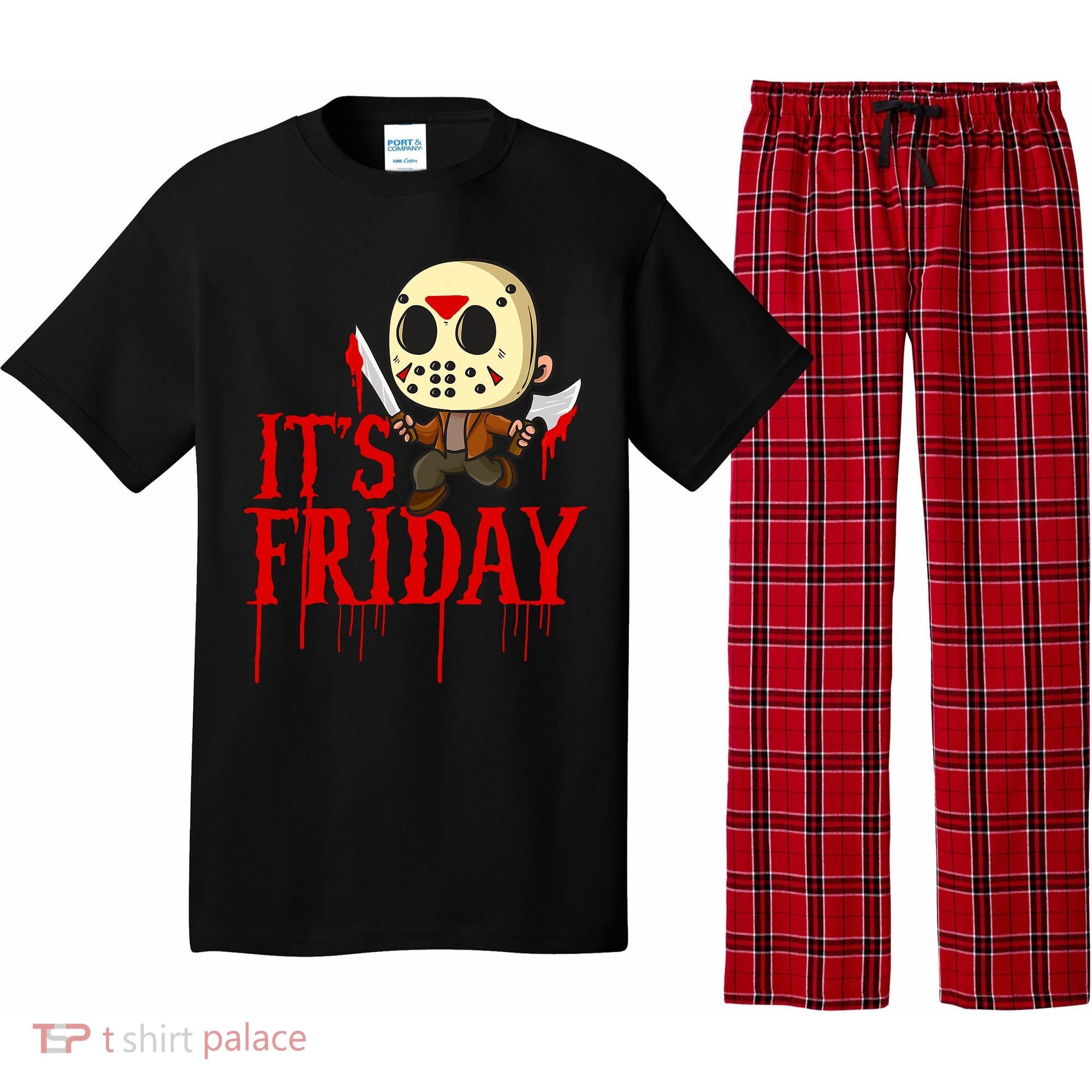 Horror Movie Characters Spooky Friday Halloween Pajama Set