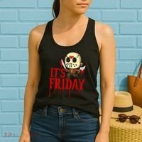 Horror Movie Characters Spooky Friday Halloween Women's Tank Top thumb 2