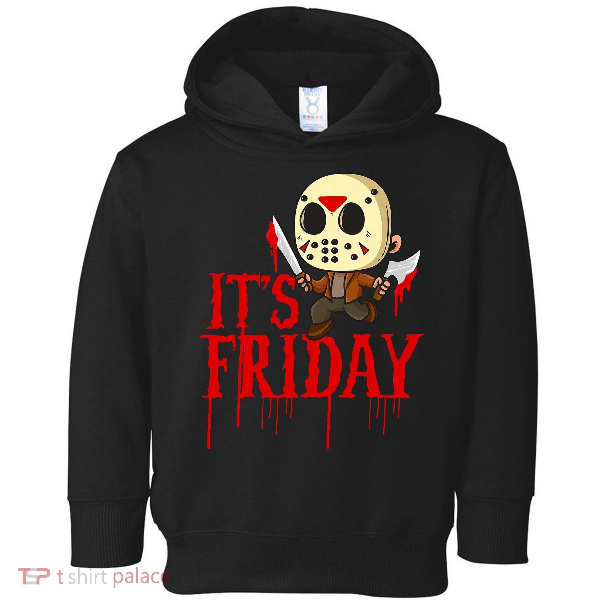 Horror Movie Characters Spooky Friday Halloween Toddler Hoodie